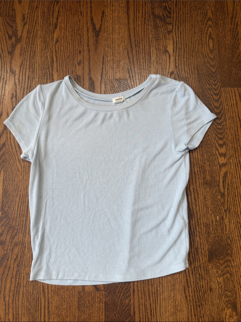 Garage Light Blue Short Sleeve Ribbed Tee